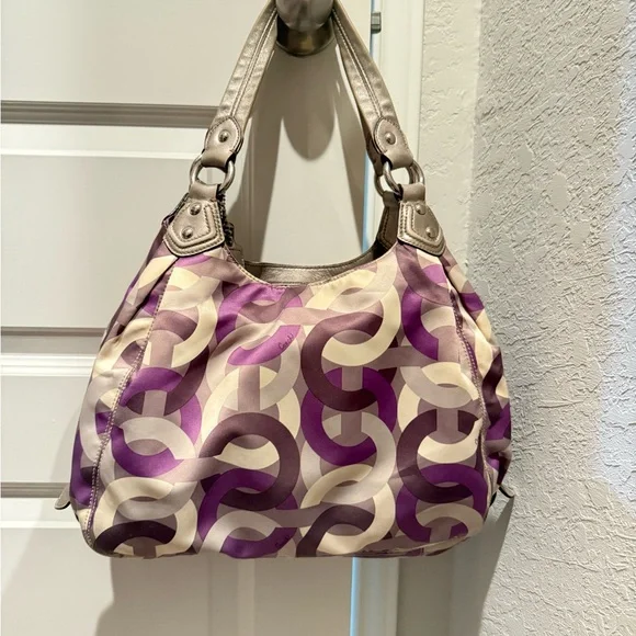 Coach Madison Op Art Sateen Maggie Shoulder Bag - Picture 3 of 13
